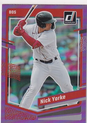 #ad 2023 DONRUSS PURPLE RC NICK YORKE BOSTON RED SOX ROOKIE PARALLELS GE 4132 $4.97