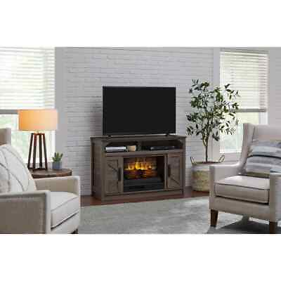 #ad StyleWell Electric Fireplace TV Stand 48quot; 4600 Btu 120 V In Medium Brown Ash $212.63