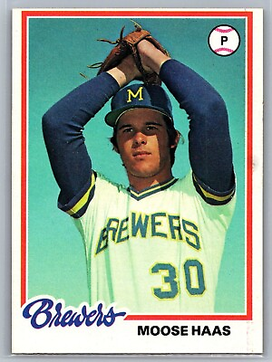 #ad 1978 Baseball Topps Moose Haas Milwaukee Brewers #649 RC $1.79