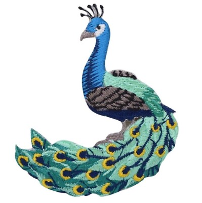 #ad Peacock Applique Patch Peafowl Animal Bird Badge 3quot; Iron on $3.75