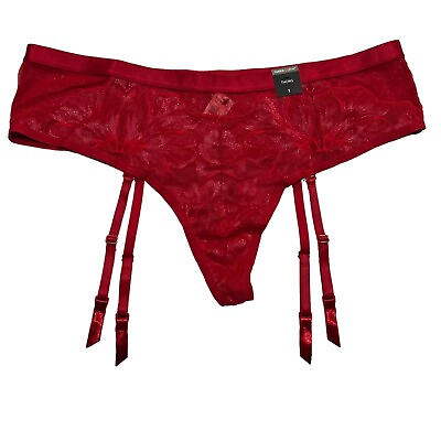#ad NWT TORRID Thong Pantie Sz 1X 6X Red Sheer Lace $27.00