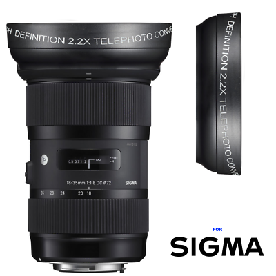 #ad 2.2X HD 16K TELEPHOTO LENS FOR Sigma 18 35mm f 1.8 DC HSM Art Lens for Canon EF $110.60