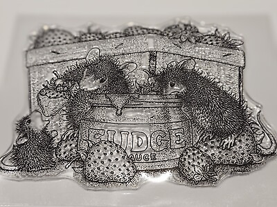 #ad Fudge Strawberries House Mouse Style Clear Stamp New $9.99