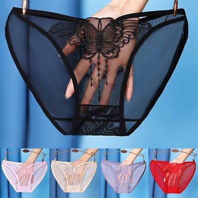 #ad Women Underwear Briefs Bikini Breathable Comfortable Lace Lingerie Mesh $7.26