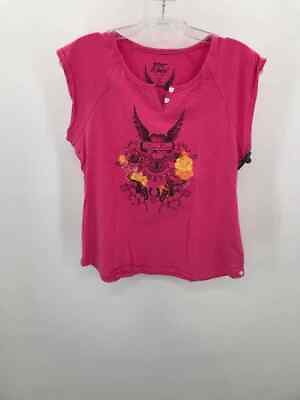 #ad Pre Owned Betsey Johnson Pink Size Large Graphic T shirt $17.59
