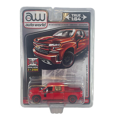 #ad 2019 Chevrolet Silverado LTZ Z71 Pickup Truck 1 64 Diecast Model Car Toys Red $14.99