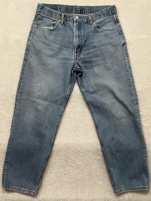 #ad Levis 550 Mens Jeans 36x30 Relaxed Fit Straight Leg Denim Medium Wash Pants $13.44