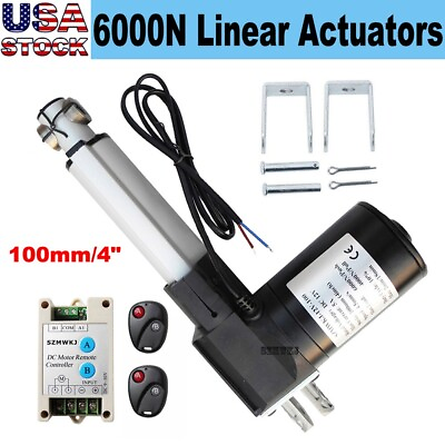 #ad Electric 6000N 4quot; 12V Linear Actuator W Motor Controller for Auto Door Lifting $64.99
