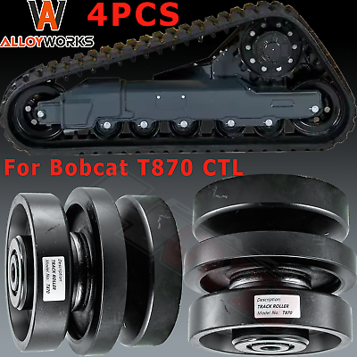 #ad 4PCS Track Roller Bottom Roller For Bobcat T870 CTL Track Loader Undercarriage $1159.00