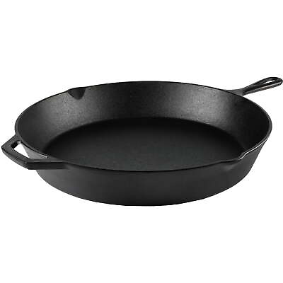 #ad Pre Seasoned 15quot; Cast Iron Skillet with Handle and Lips $24.59