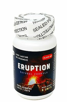 #ad Eruption 35000mg Male Sexual Enhancement Gold 6 Count Bottle Pill $37.99