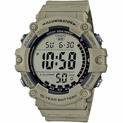 #ad Casio AE1500WH 5AV Chronograph Watch Illuminator 5 Alarms 10 Year Battery $25.75