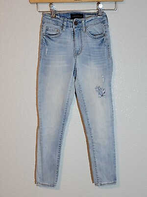 #ad aeropostale jeans womens size 000 high waisted crop legging stretch distressed $7.99
