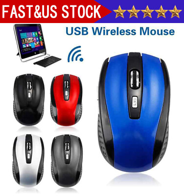 #ad 2.4GHz Wireless Optical Mouse Mice amp; USB Receiver For PC Laptop Computer DPI USA $8.89