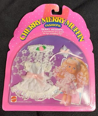 #ad Vintage #8863 NOS Mattel Cherry Merry Muffin Merry Wedding Fashion Dress 1990 $20.00