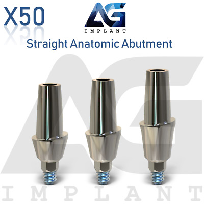 #ad 50 Straight Anatomic Prosthetic System Aesthetic Titanium Int Hex 2.42mm $649.90