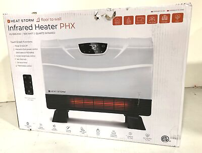 Heat Storm 1500W White Indoor Floor to Wall Infrared Heater HS 1500 PHX $79.99