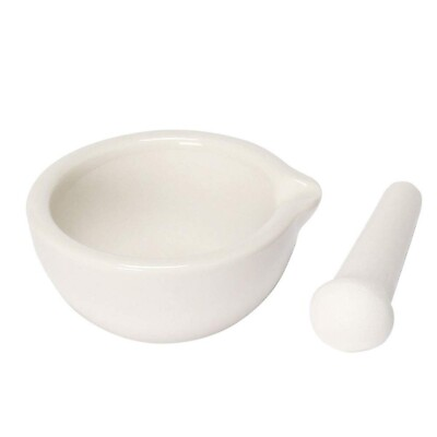 #ad Mortar And Pestle Set Classic Marble Natural Stone White Pestal To Grind Food US $9.76