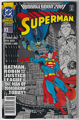 #ad Superman Annual #3 1991 Armageddon 2001 Batman FN VF Combined Shipping $2.50