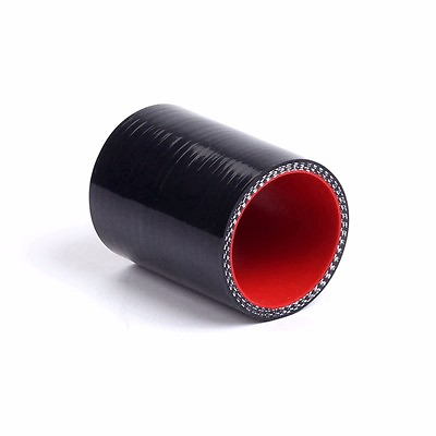 #ad 102mm Straight Silicone Hose Pipe 4quot; Intercooler Radiator Coupler Black Red $7.65