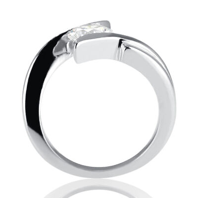 #ad 1 2 Carat Shiny Round Cut Diamond Engagement Ring H VS2 14K White Gold $807.50