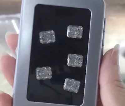 #ad 5pc white Color VVS1 radiant Diamond Stone Loose Gemstone $425.00