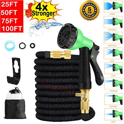 #ad #ad 4X Stronger Deluxe Expandable Flexible Garden Hose Water Hose 25 50 75 100FT $18.99