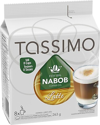#ad 2x Tassimo Nabob Latte Coffee Single Serve T Discs 263g FRESH $23.27