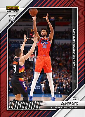 #ad Olivier Sarr Thunder Panini Instant Leads Past Suns Single Rookie Card LE 99 $24.99