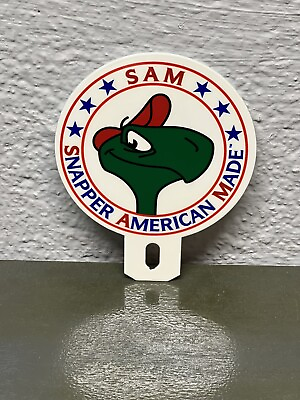 #ad SNAPPER SAM Metal Plate Topper Sign Mower Sales Service Garage Gas Oil Turtle $29.99