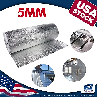 #ad 80quot;x40quot; 5MM Thick Reflective Foam Heat Shield Thermal Insulation Radiant Barrier $16.99