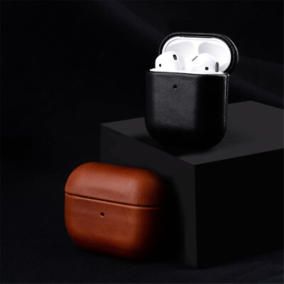 #ad Melkco Premium Genuine Leather Case for Apple AirPods 3 2 1 Pro 2 Oil Wax Cover $21.80