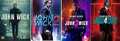 #ad #ad John Wick Complete Keanu Reeves Movies Series Chapter 1 4 1 2 3 4 NEW DVD SET $13.95