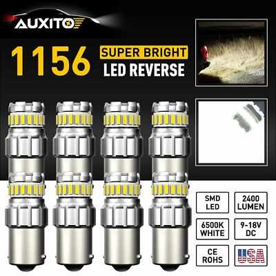 #ad 8x AUXITO 7506 LED 1156 Ba15s P21W White Backup Reverse Light Bulbs Running Lamp $29.99