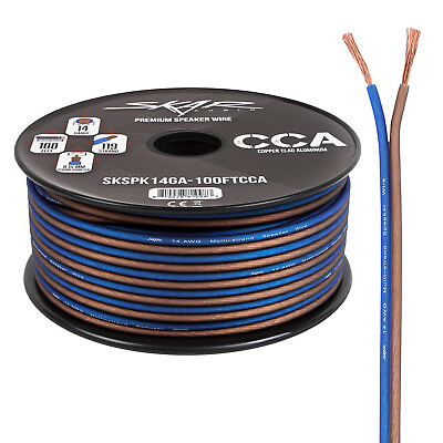 #ad #ad Skar Audio 14 Gauge CCA Car Audio Speaker Wire 100 Feet Matte Brown Blue $18.69