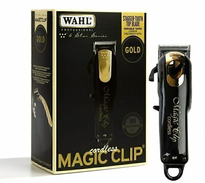 #ad Wahl Professional 5 Star Edition 8148 100 Gold Cordless Magic Clip Black NEW $87.59