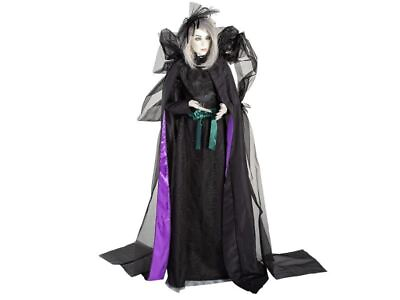 #ad Halloween Witch Animated Sorceress Black Bird Prop Haunted House LED Life Size $219.99