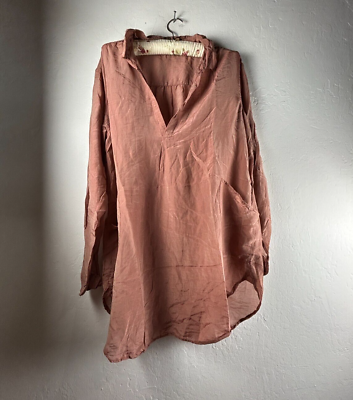 #ad CP Shades Teton Tunic in Marsala Size XL Cotton Silk Long Sleeve 798 703 New $136.50