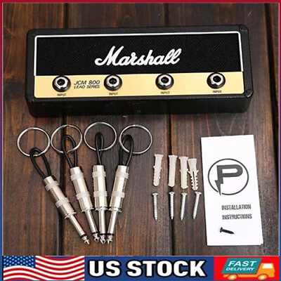 #ad #ad Marshall Amp Key Holder Wall Mounted Jack Rack Key Hanger Retro Guitar Keychain* $14.99