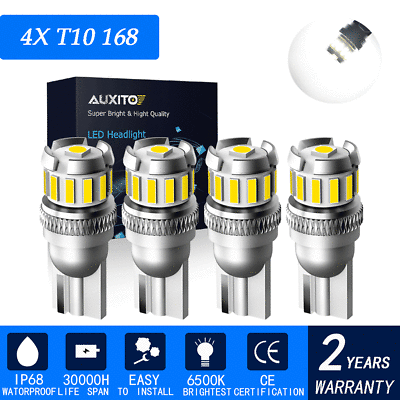 #ad 4PC 168 2825 194 T10 Car LED License Plate Light Bulbs 6500K Bright Xenon White $11.69