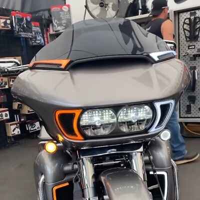 Black Windshield LED Trim Lights For Harley Road Glide Limited FLTRK 2020 2022 $102.90