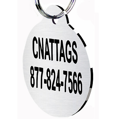 Stainless Steel Pet ID Tags Dog Tags Personalized Front and Back Engraving $4.95