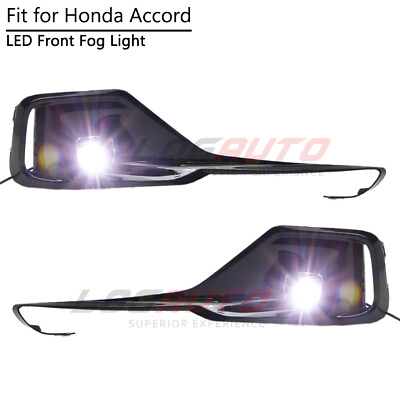 #ad For LED Honda Accord 2021 2022 Fog Light Lamp Kit With Wiring Switch Bezel Bulbs $100.99