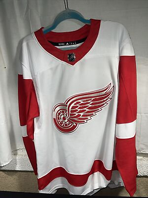 #ad DETROIT RED WINGS Vintage HOCKEY NHL JERSEY CCM VINTAGE Size 54 USA WHITE $64.99