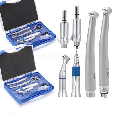 #ad Dental High low Speed Handpiece Air Motor Contra Angle 2 4 Hole Air Turbine kit $78.65