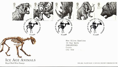 #ad GB 2006 ICE AGE ANIMALS FIRST DAY COVER LOT 2222C GBP 2.40