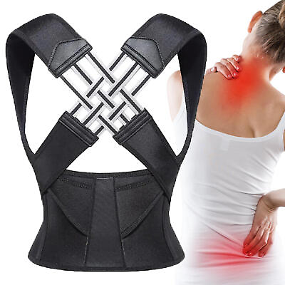 #ad #ad Posture Corrector Support Back Shoulder Brace Belt Band For Men Women $13.93