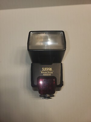 #ad Sunpak Power Zoom 4000AF Electronic Flash for Canon Cameras NOT TESTED $8.00