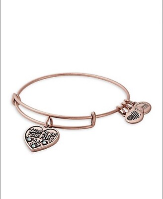 #ad Alex and Ani Love Is In The Air Charm Bangle Bracelet Rafaelian Rose Gold Z12 $28.21