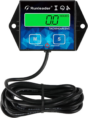 #ad Digital RPM Hour Meter Tachometer Gauge Timer Backlight Waterproof 2 4 Stroke $12.95